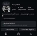 Conta instagram 6k real engajamento até bom