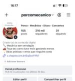 INSTAGRAM COM 210K DE SEGUIDORES E 60 MILHÕES DE ALCANCE PRONTO PARA ESCALAR