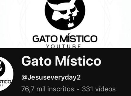Canal do youtube +76,7K de inscritos