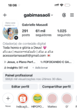 INSTA BLOGUEIRA ENGAJAMENTO TOP OPORTUNIDADE!! Com 61 Mil Seguidores