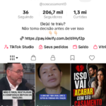Conta de Tik Tok com mais de 200 mil seguidores