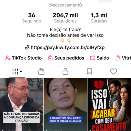 Conta de Tik Tok com mais de 200 mil seguidores
