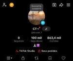 Vendo conta tiktok com 100k de seguidores, CONTA SEM NENHUMA RESTRIÇÃO