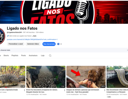 CANAL DE CURIOSIDADES YOUTUBE MONETIZADO COM 600 MIL INSCRITOS