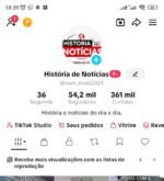 CONTA TIKTOK MONETIZADA | 54K SEG 👥 | 360.6K CURT❤️ | Notícias e Humor 😂 | SEM RESTRIÇÕES | 🚀