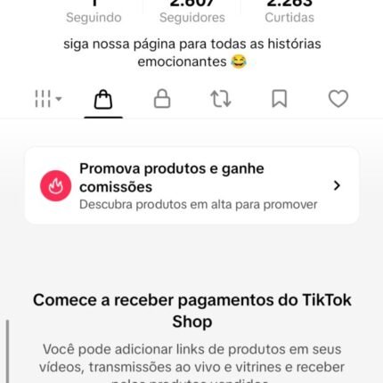 CONTA COM TIKTOK SHOP ATIVO + 2.6K DE SEGUIDORES PRONTO PARA VENDER NO SHOP!!! ( Oferta imperdível )