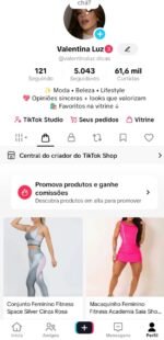 Conta TikTok Shop ativa à venda — nicho moda, beleza e lifestyle feminino. 5.043 seguidores reais