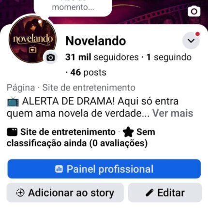 Página nicho novelas