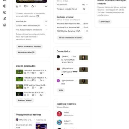 Bom canal de joga de efootball mobile
