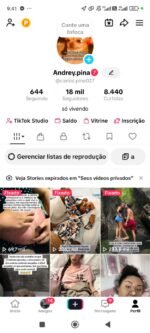 Conta Tiktok Monetizada 18 mil Seguidores