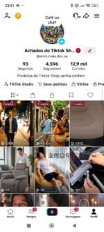 Conta do Tiktok religiosa e de produtos caseiros
