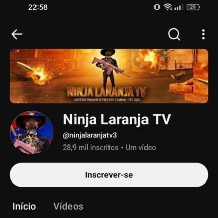 Canal antigo com 28,944K inscritos, sem nenhuma restrição, 100% monetizavel
