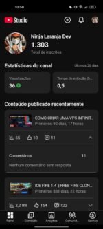 Canal Youtube ativo 1300K ( ativo ) pra sair hoje!