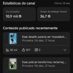 Canal YouTube 62 mil inscritos Sem Monetização