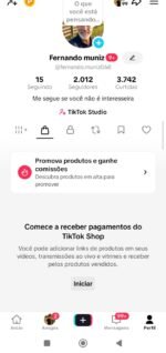 Conta de Tiktok shop nicho de fazendeiro 2k seguidores 