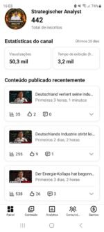 🇩🇪 VENDO ESSE CANAL DA ALEMANHA EM IDIOMA ALEMÃO QUE TEM ALTO CPM E RPM APÓS A MONETIZAÇÃO APENAS 200 REAIS SÓ POR HOJE PRA VENDER LIGEIRO QUEM COMPRAR AINDA VOU DAR DE BRINDE TODOS OS ARQIIVOS PROMPTS E O APP CAPCUT PRO TUDO QUE É PRECISO PARA JA COMEÇAR A CRIAR OS VIDEOS E POSTAR OBS: TOU SEM TEMPO PRA TÁ POSTANDO NELE QUEM COMPRAR TEM QUE JÁ FOCAR EM POSTAR OS VIDEOS POIS NÃO TENHO TEMPO PARA POSTAR NO CANAL🇩🇪