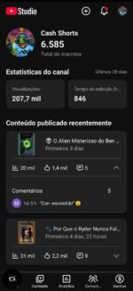 Canal YouTube 6.5K Inscritos 🚀 200K+ Views em 28 Dias | Shorts Viral | Vendo Rápido