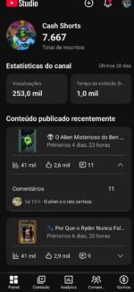 Vendo rápido Canal YouTube 7.6K Inscritos 🚀 253K Views em 28 Dias | Shorts Viral | Crescimento Explosivo | Vendo Rápido