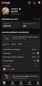 CANAL DE YOUTUBE 24K DE INSCRITOS , MAIS DE 300k de visualizações E CRESCENDO MUITO RÁPIDO!!!