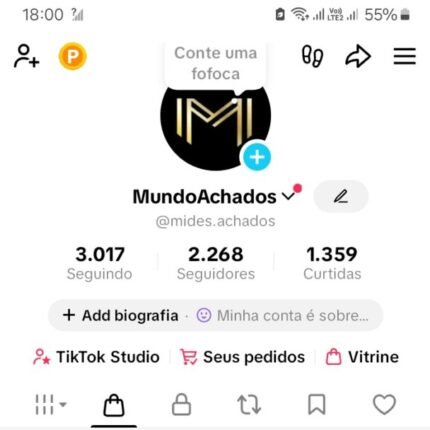 Conta tiktok shop