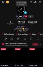Conta de tiktok 11K de seguidores