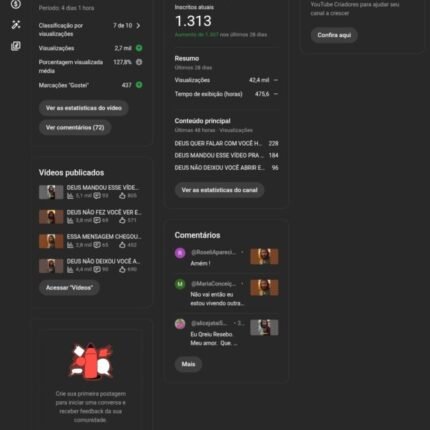 🚨 OPORTUNIDADE ÚNICA | CANAL YOUTUBE COM +1.313 INSCRITOS | +42 MIL VISUALIZAÇÕES EM 28 DIAS 🔥🚀