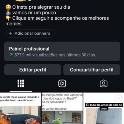 Página Insta com 473 mil seguidores para vender rápido