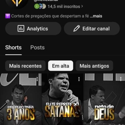 CANAL NO YOUTUBE 14,5 MIL + TIKTOK 43 MIL MONETIZADO + INSTAGRAM 27 MIL seguidores