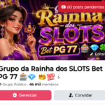 Grupo da Rainha dos SLOTS Bet PG 77 🎰
