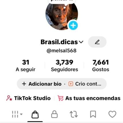 Conta monetizada tik tok shopp