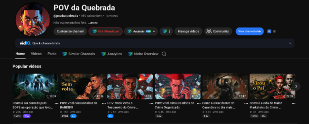 cropped-Screenshotcanal.png Oportunidade: Canal de POV Crime QUASE MONETIZADO (960 inscritos) - Imagem 1
