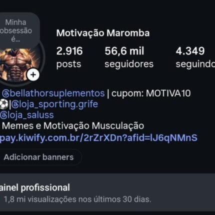 Conta Instagram Nicho Musculação / Academia 56 Mil Seguidores Monetização Liberada