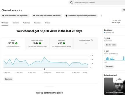 CANAL YOUTUBE 25 MIL INSCRITOS MONETIZADO