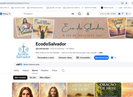 📢 Eco do Salvador — Canal Cristão para Divulgação e Parcerias com 9,02 mil inscritos