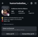 Conta de memes e Humor com 100K de visualização nos stories
