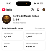 CANAL DARK ESPANHOL RPM 12,00 MONETIZADO