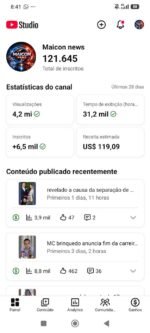 VENDO CONTA 121 MIL SEGUIDORES YOUTUBE MONETIZADA