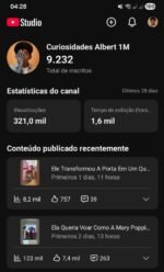 Canal YouTube Shorts – 9.000+ Inscritos inscritos / Curiosidades