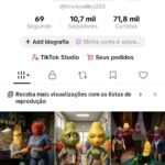 Conta tiktok quase 11mil seguidores