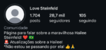 Conta do Instagram Página de fã com 29k de seguidores