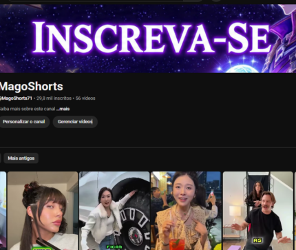 Magoshorts 30K Inscritos, canal de shorts, 4M Views.