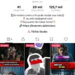 Conta 20k de seguidores, monetização, opção de tiktok shop.