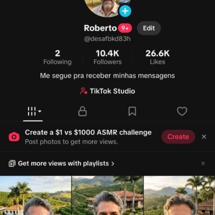 CONTA DA ALEMANHA RECÉM MONETIZADA NO TIKTOK COM 10K DE SEGUIDORES