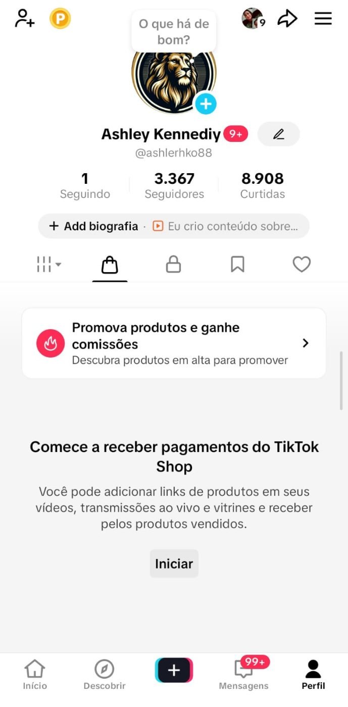 @ashlerhko88_print_1 CONTA DO TIKTOK COM SHOP ATIVO +3,3K SEGUIDORES (ENGAJAMENTO REAL) - Imagem 1