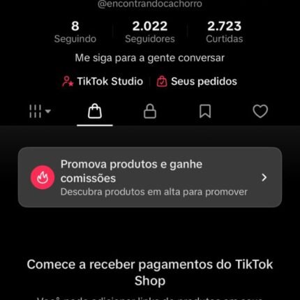 CONTA DO TIKTOK COM SHOP ATIVO +2K SEGUIDORES (ENGAJAMENTO REAL)
