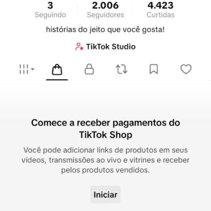 CONTA DO TIKTOK COM SHOP ATIVO +2K SEGUIDORES (ENGAJAMENTO REAL)