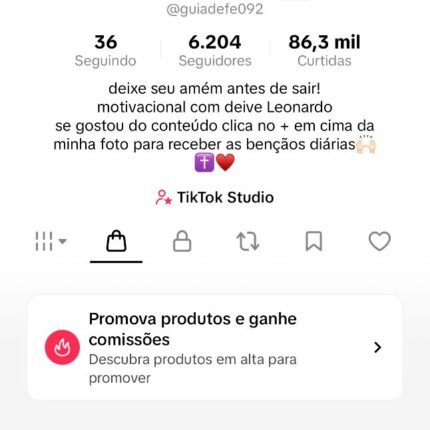 CONTA DO TIKTOK COM SHOP ATIVO +6K SEGUIDORES +86K CURTIDAS (ENGAJAMENTO REAL)