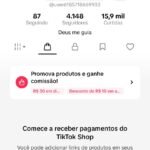 CONTA DO TIKTOK COM SHOP ATIVO +4,1K SEGUIDORES + LIVES ATIVAS(ENGAJAMENTO REAL)