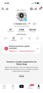 CONTA DO TIKTOK COM SHOP ATIVO +4,1K SEGUIDORES + LIVES ATIVAS(ENGAJAMENTO REAL)