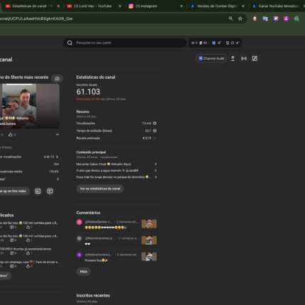 Canal YouTube Monetizado 1 & Canal YouTube NÃO Monetizado 2